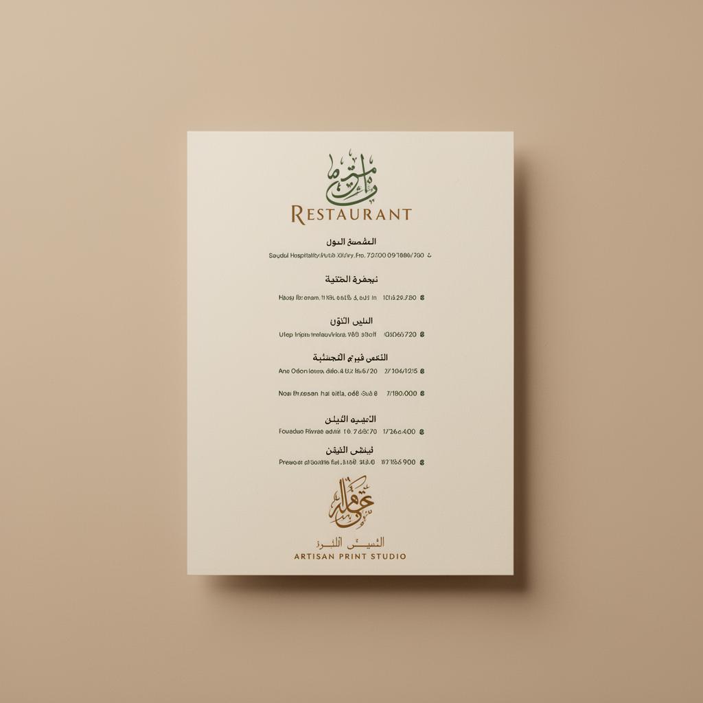تصميم منيو